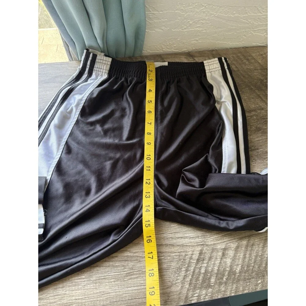 Adidas Unisex Vintage Y2K Black & White Tear Away Track Pants Size Small